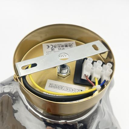 Laelamp CRISTAL 1xE14/15W/230V messing/suitsune must