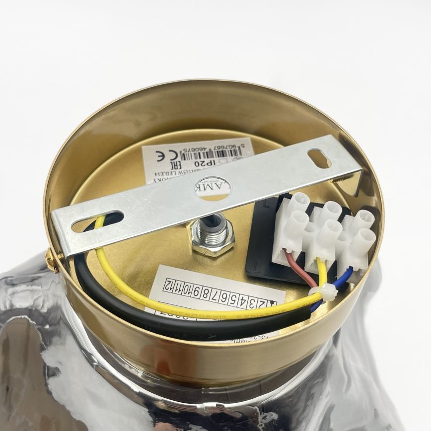 Laelamp CRISTAL 1xE14/15W/230V messing/suitsune must