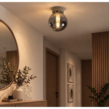 Laelamp ELIAS 1xE14/5W/230V läbimõõt 13 cm beež/suitsuhall