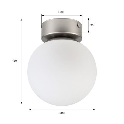 Laelamp ELIAS 1xE14/5W/230V, läbimõõt 13 cm, mattkroom/valge
