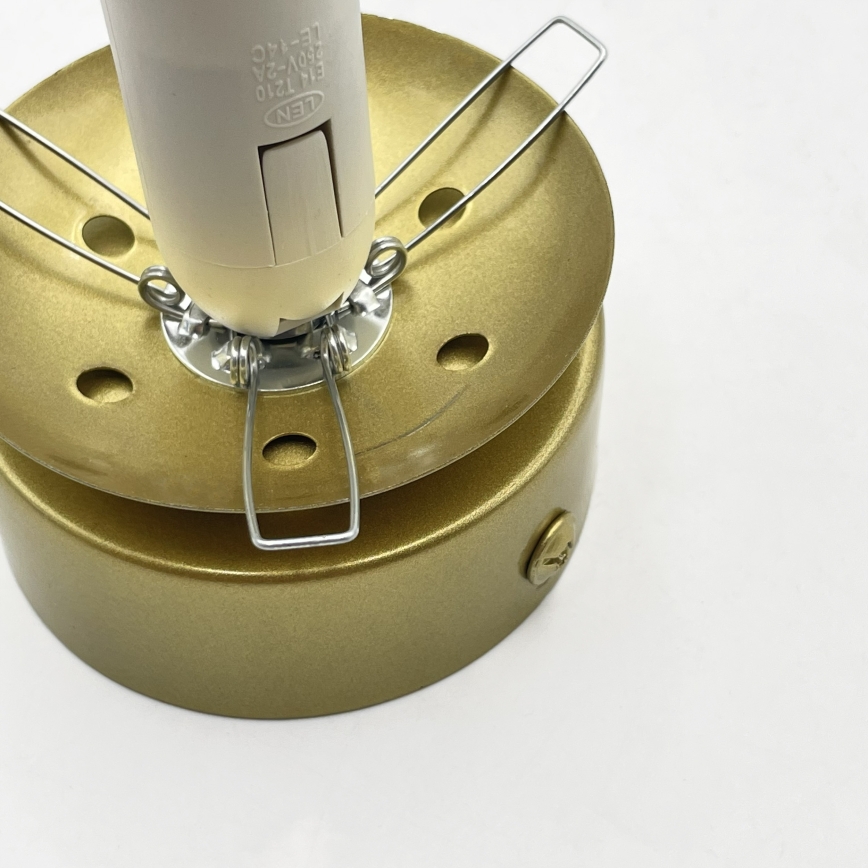 Laelamp ELIAS 1xE14/5W/230V Ø 13 cm kuldne/valge