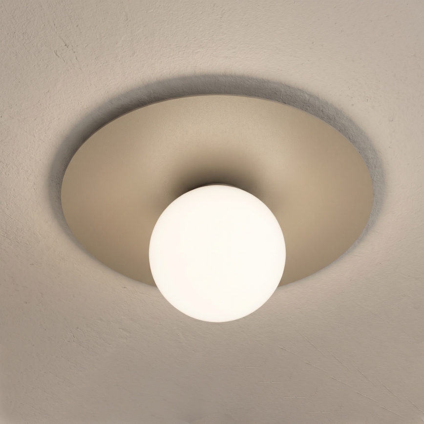 Laelamp FLAT 1xE27/15W/230V, läbimõõt 35 cm, beež