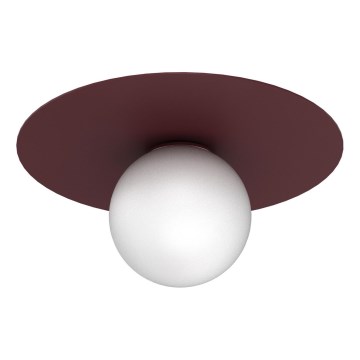Laelamp FLAT 1xE27/15W/230V, läbimõõt 35 cm, bordoopunane