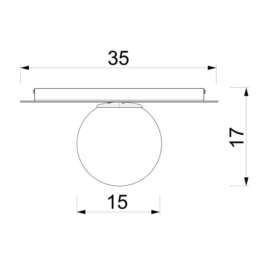 Laelamp FLAT 1xE27/15W/230V, läbimõõt 35 cm, bordoopunane