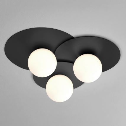 Laelamp FLAT 3xE27/15W/230V 55x60 cm must