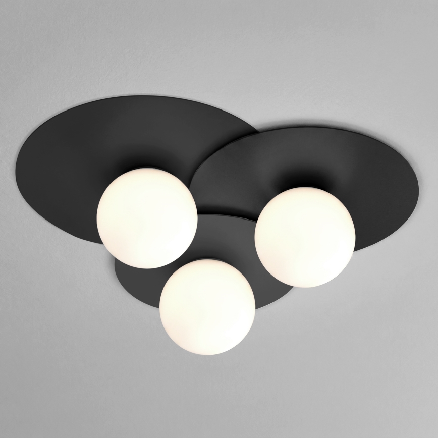 Laelamp FLAT 3xE27/15W/230V 55x60 cm must
