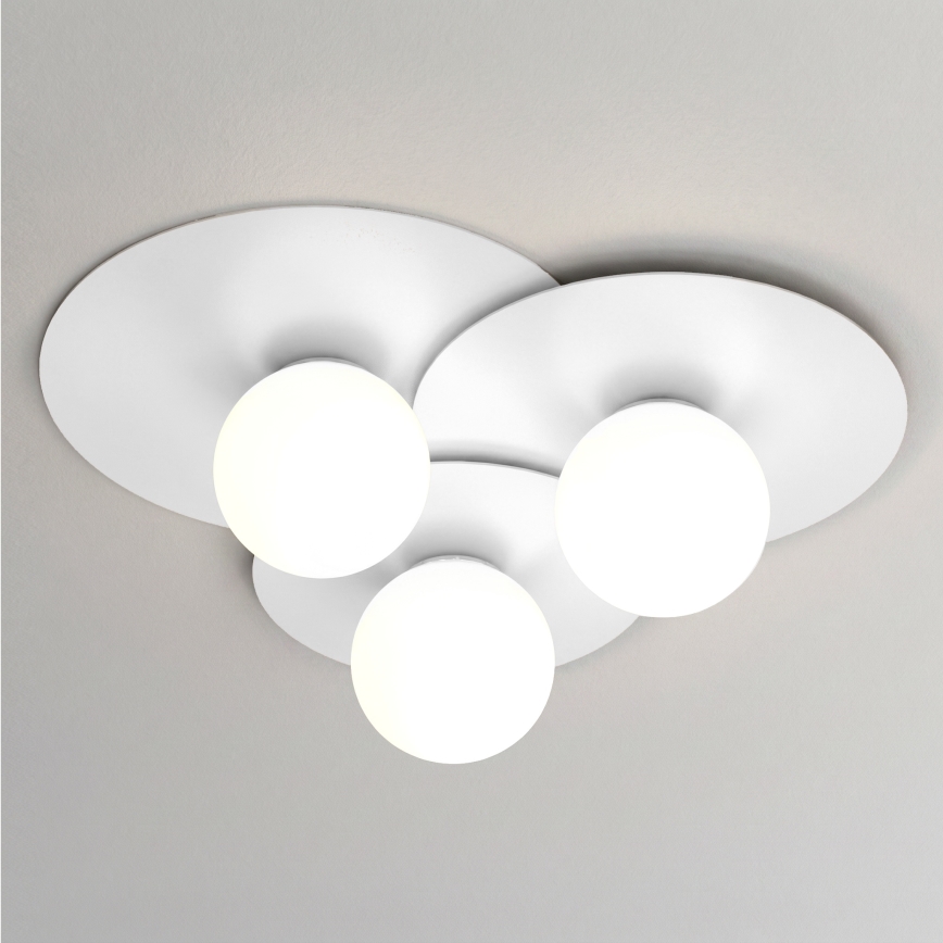 Laelamp FLAT 3xE27/15W/230V 55x60 cm valge