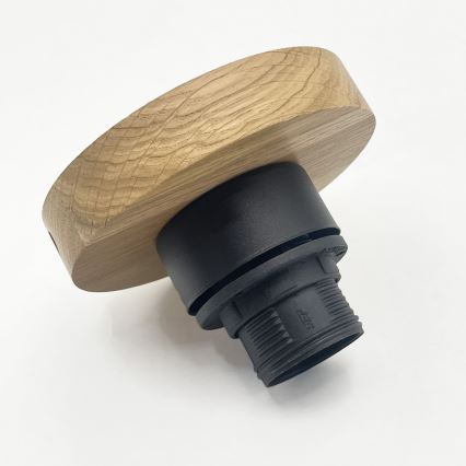 Laelamp FLO WOOD 1xE27/15W/230V tamm/läbipaistev Ø 22 cm