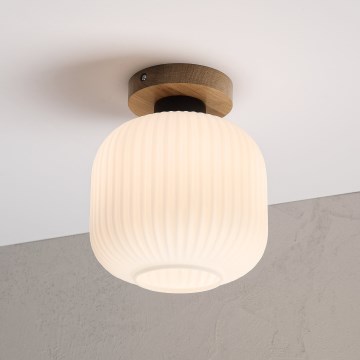 Laelamp HARMA WOOD 1xE27/15W/230V tamm/valge, läbimõõt 20 cm