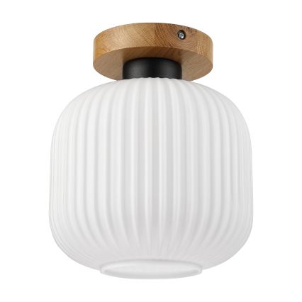 Laelamp HARMA WOOD 1xE27/15W/230V tamm/valge, läbimõõt 20 cm