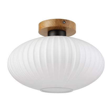 Laelamp HARMA WOOD 1xE27/15W/230V tamm/valge läbimõõt 30 cm