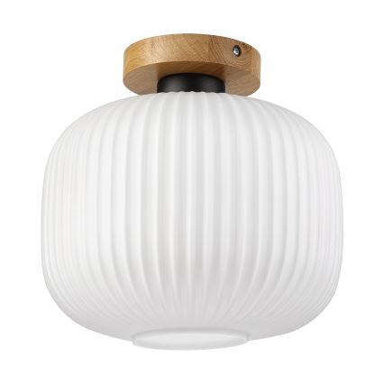 Laelamp HARMA WOOD 1xE27/15W/230V tamm/valge, Ø 25 cm