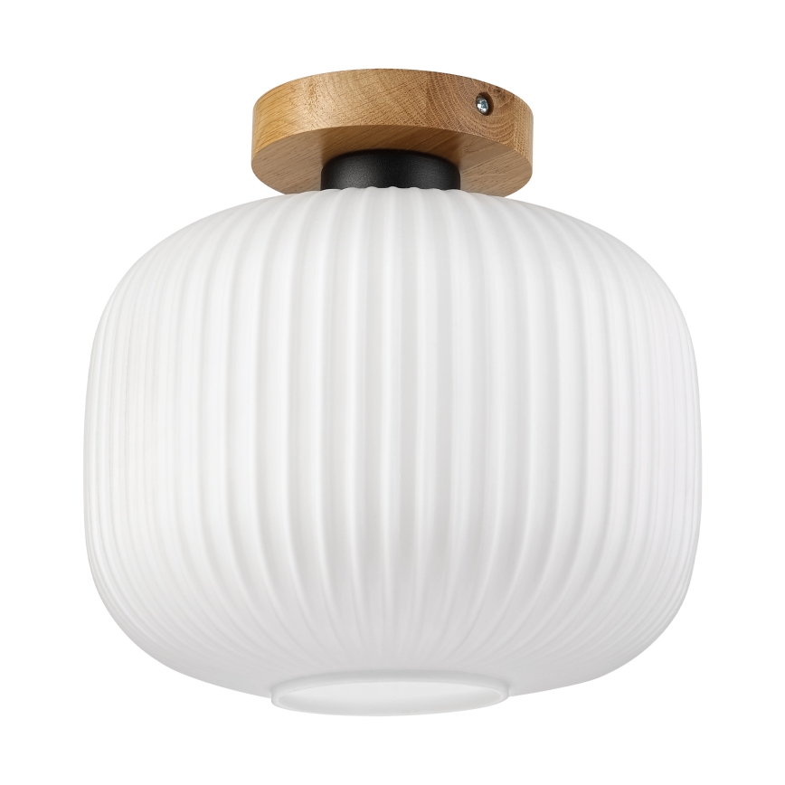 Laelamp HARMA WOOD 1xE27/15W/230V tamm/valge, Ø 25 cm