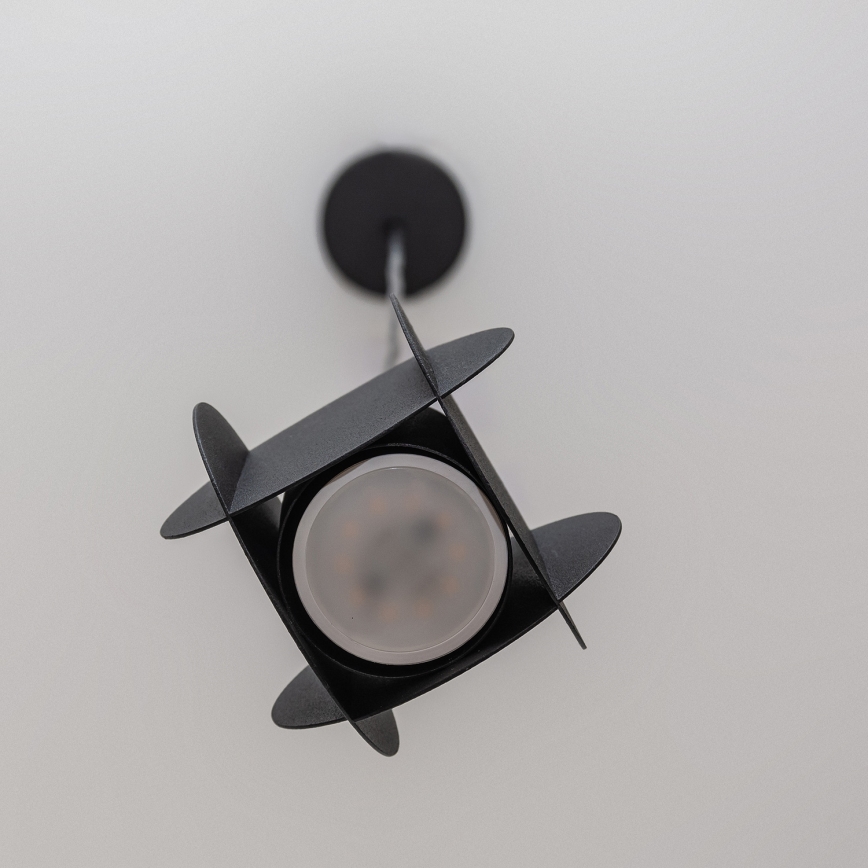 Laelamp kaabliga GAMBIT 1xGU10/10W/230V must