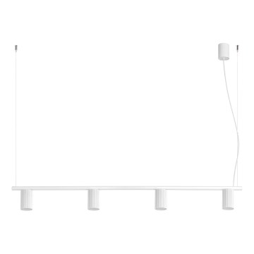 Laelamp kaabliga KARBON 4xGU10/10W/230V valge