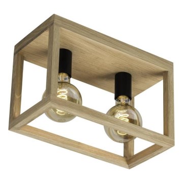 Laelamp KAGO 2xE27/60W/230V matt tamm