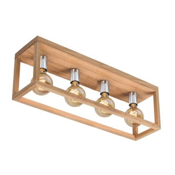 Laelamp KAGO 4xE27/60W/230V matt tamm