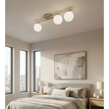 Laelamp KAIRO 3xE14/10W/230V beež