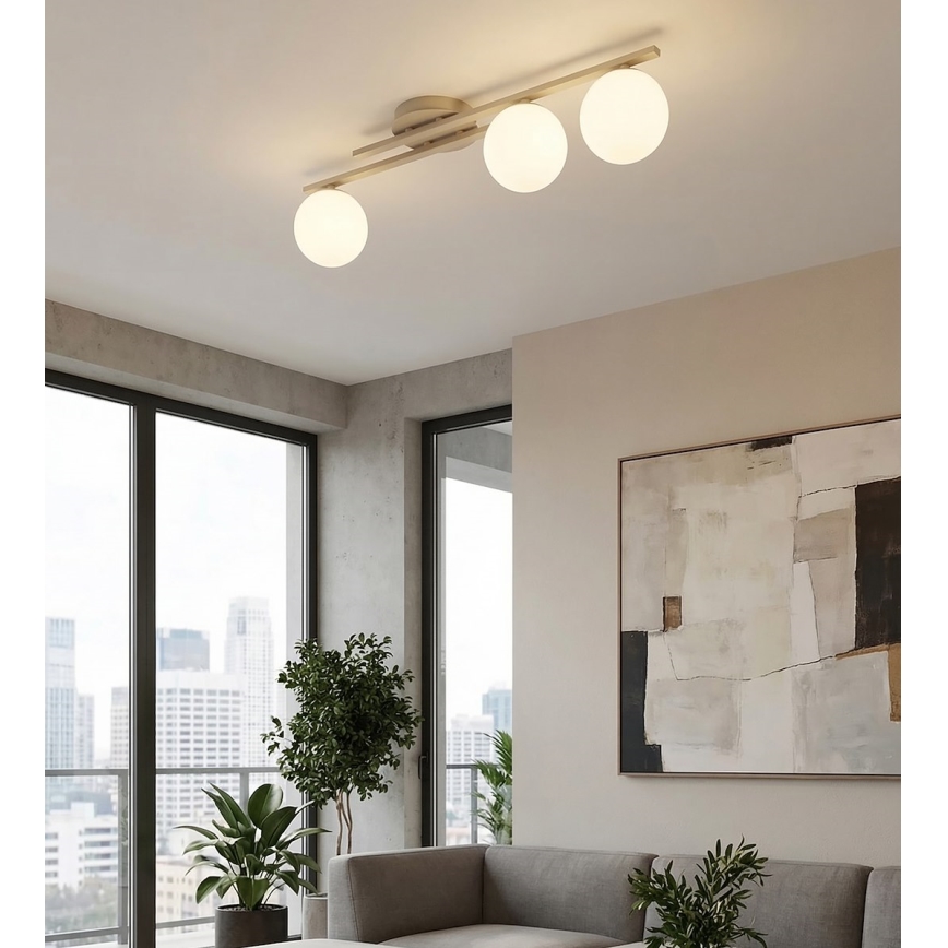 Laelamp KAIRO 3xE14/10W/230V beež