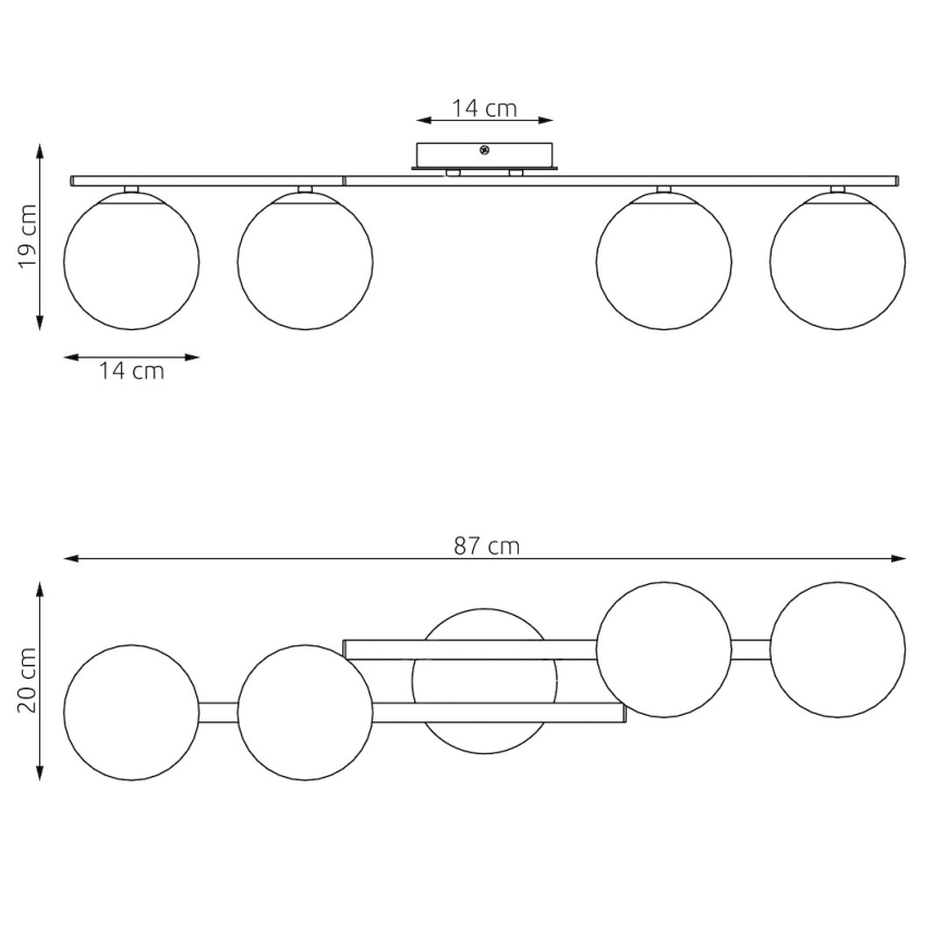 Laelamp KAIRO 4xE14/10W/230V beež
