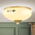 Laelamp LANDHAUS 1xE27/60W/230V läbimõõt 21 cm messing/beež/roheline