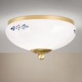laelamp LANDHAUS 1xE27/60W/230V läbimõõt 21 cm messing/valge/sinine