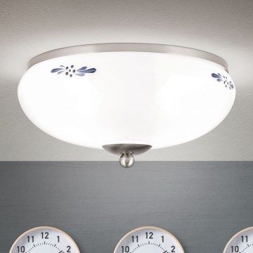 Laelamp LANDHAUS 2xE27/60W/230V, läbimõõt 28 cm, mattkroom/valge/sinine