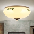 Laelamp LANDHAUS 2xE27/60W/230V, läbimõõt 28 cm, pronks/beež/roheline