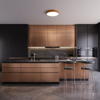 Laelamp liikumis- ja hämaruseanduriga CLEO 3xE27/24W/230V, läbimõõt 40 cm, vasetoonis