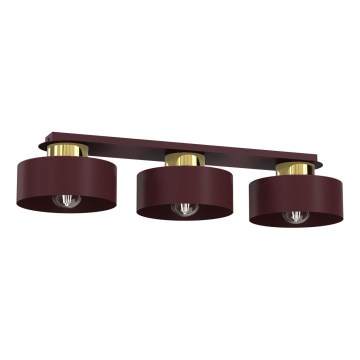 Laelamp MARTI 3xE27/15W/230V 68x20,5 cm bordoopunane/kuldne