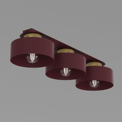 Laelamp MARTI 3xE27/15W/230V 68x20,5 cm bordoopunane/kuldne