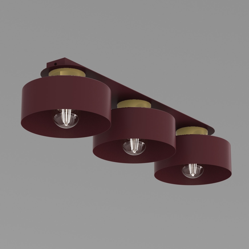 Laelamp MARTI 3xE27/15W/230V 68x20,5 cm bordoopunane/kuldne