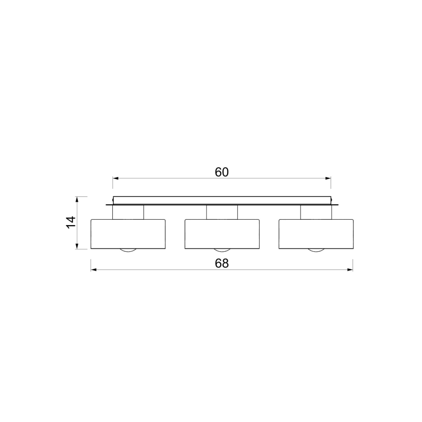 Laelamp MARTI 3xE27/15W/230V 68x20,5 cm bordoopunane/kuldne