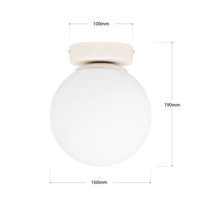 Laelamp MOONLIGHT 1xE27/15W/230V, läbimõõt 16 cm, kreemivärvi