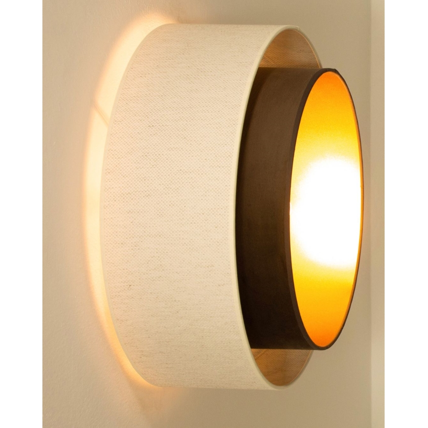 Laelamp NATIA 1xE27/60W/230V valge/pruun