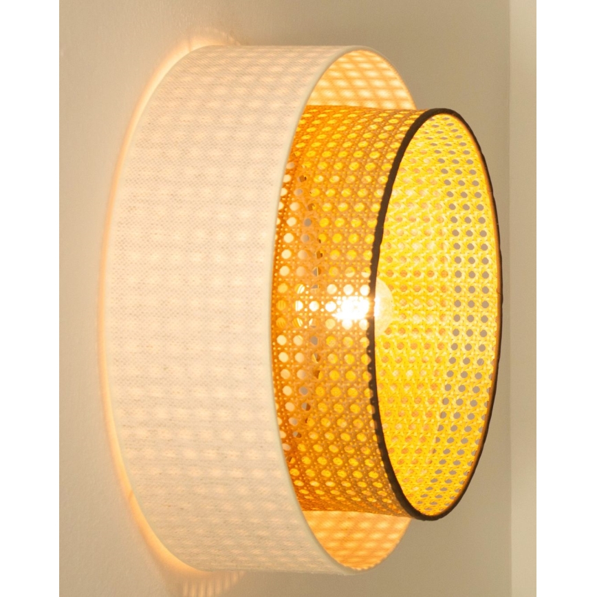 Laelamp NATIA 1xE27/60W/230V valge/pruun