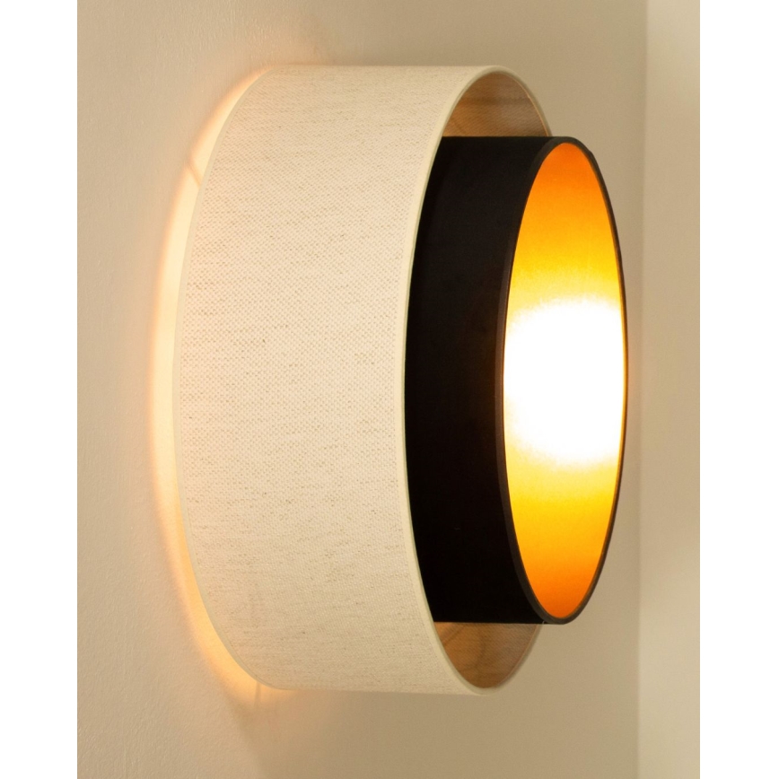 Laelamp NATIA 1×E27/60W/230V Ø 45 cm valge/must