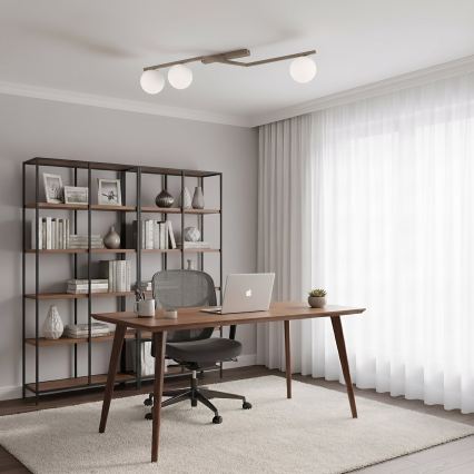 Laelamp NATON 3xE14/10W/230V beež/valge