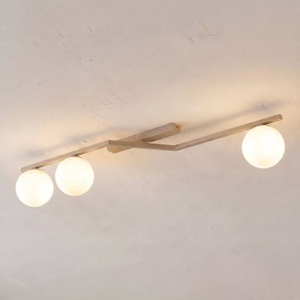 Laelamp NATON 3xE14/10W/230V beež/valge