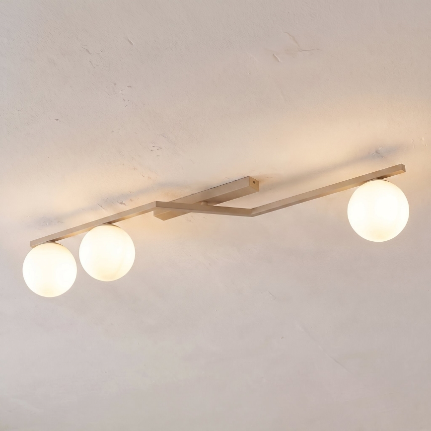 Laelamp NATON 3xE14/10W/230V beež/valge