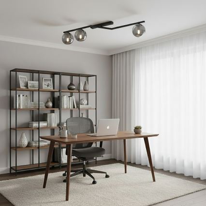 Laelamp NATON 3xE14/10W/230V must/suitsune