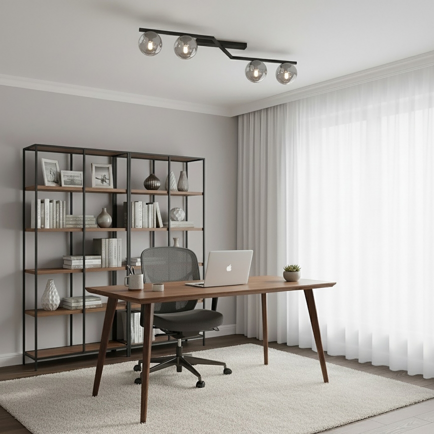 Laelamp NATON 4xE14/10W/230V must/suitsune