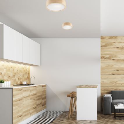 Laelamp NATURAL 1xE27/60W/230V, läbimõõt 27,5 cm, männipuit