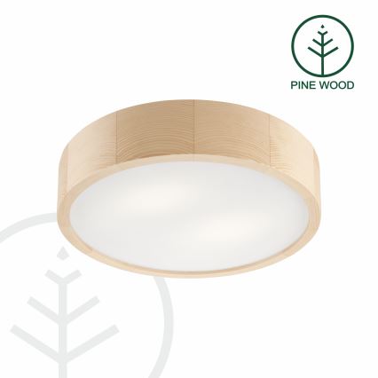 Laelamp NATURAL 2xE27/60W/230V, läbimõõt 37,5 cm, männipuit