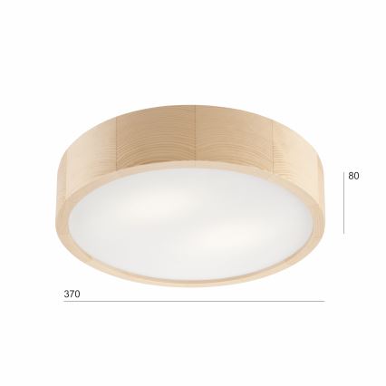 Laelamp NATURAL 2xE27/60W/230V, läbimõõt 37,5 cm, männipuit