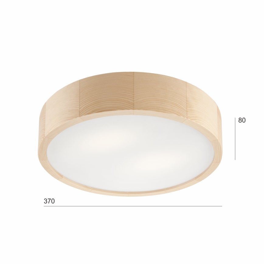 Laelamp NATURAL 2xE27/60W/230V, läbimõõt 37,5 cm, männipuit
