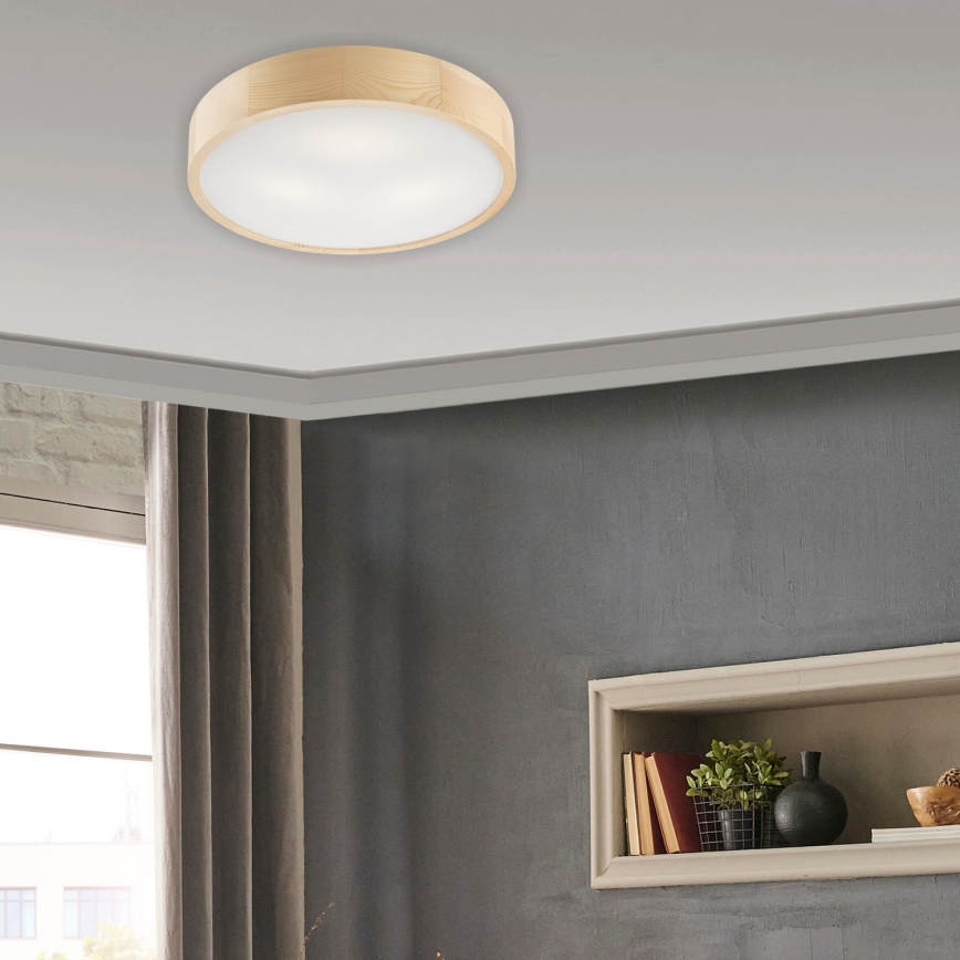 Laelamp NATURAL 3xE27/60W/230V, läbimõõt 47,5 cm, männipuit