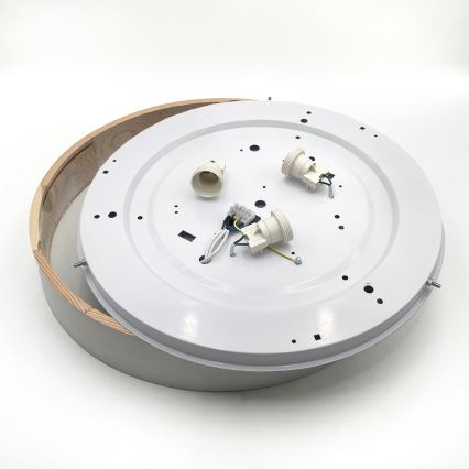 Laelamp NATURAL 5xE27/15W/230V, läbimõõt 47,5 cm, männipuit/valge