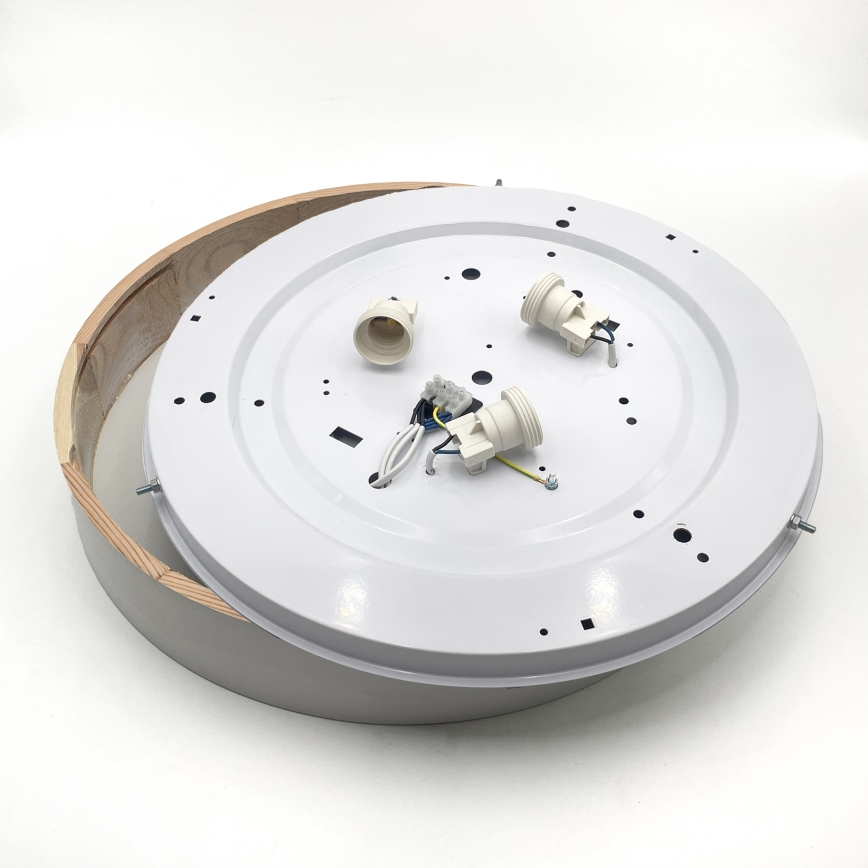 Laelamp NATURAL 5xE27/15W/230V, läbimõõt 47,5 cm, männipuit/valge