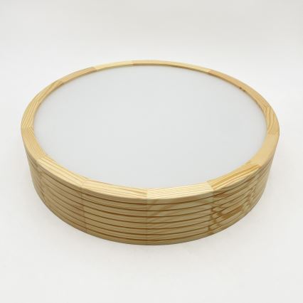 Laelamp NATURAL MODERN 2xE27/15W/230V, läbimõõt 37,5 cm, männiwood